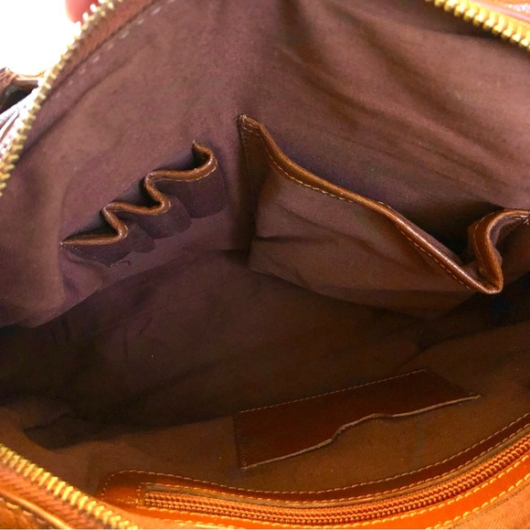 Rachel Rachel Roy Leather Satchel/Crossbody Bag, Rich Cognac. Perfect Condition. - Picture 14 of 15